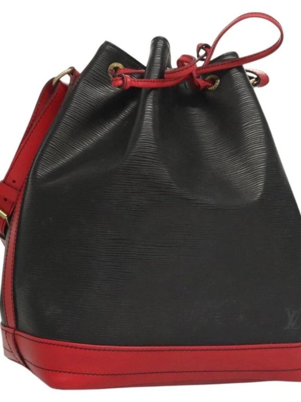 LOUIS VUITTON Epi Noe Shoulder Bag Bicolor Black Red - Picture 2 of 16